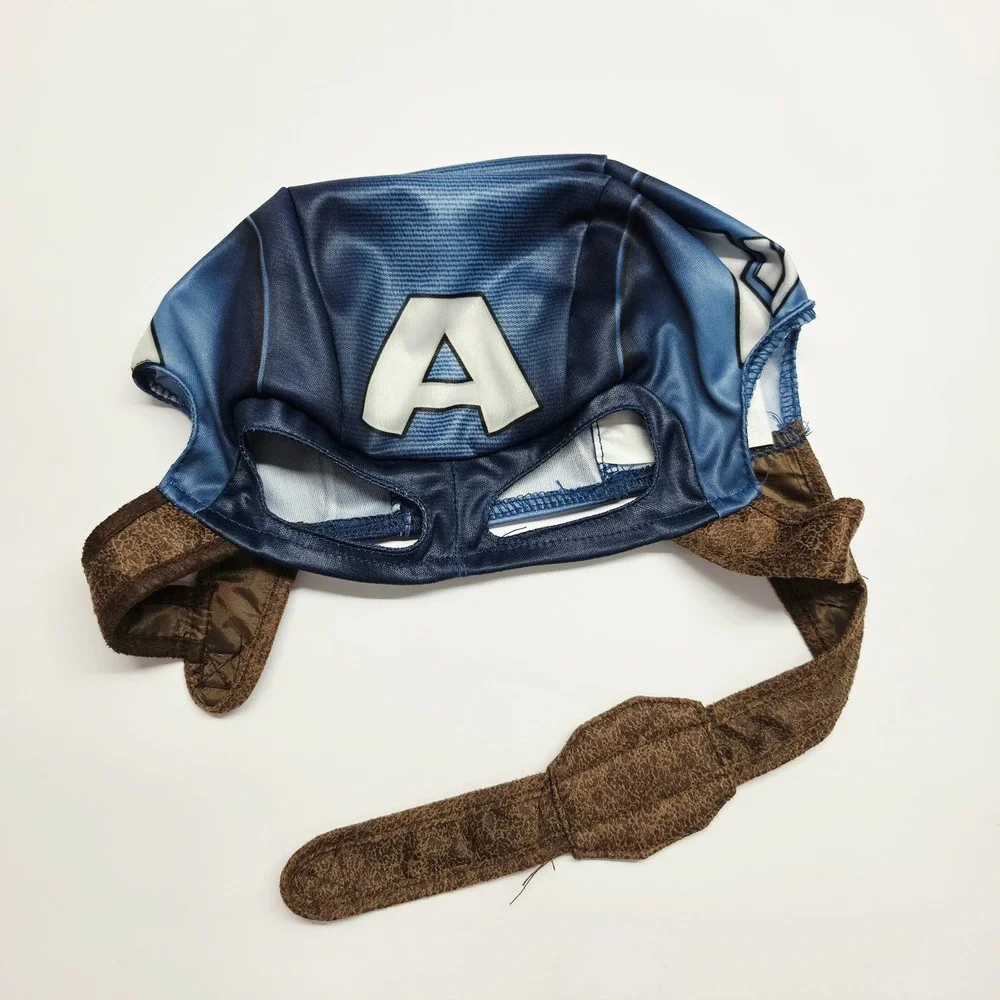 Disney Captain America Costume Kids 5/6 Blue Padded Sound Box Mask Marvel
